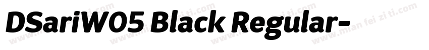DSariW05 Black Regular字体转换